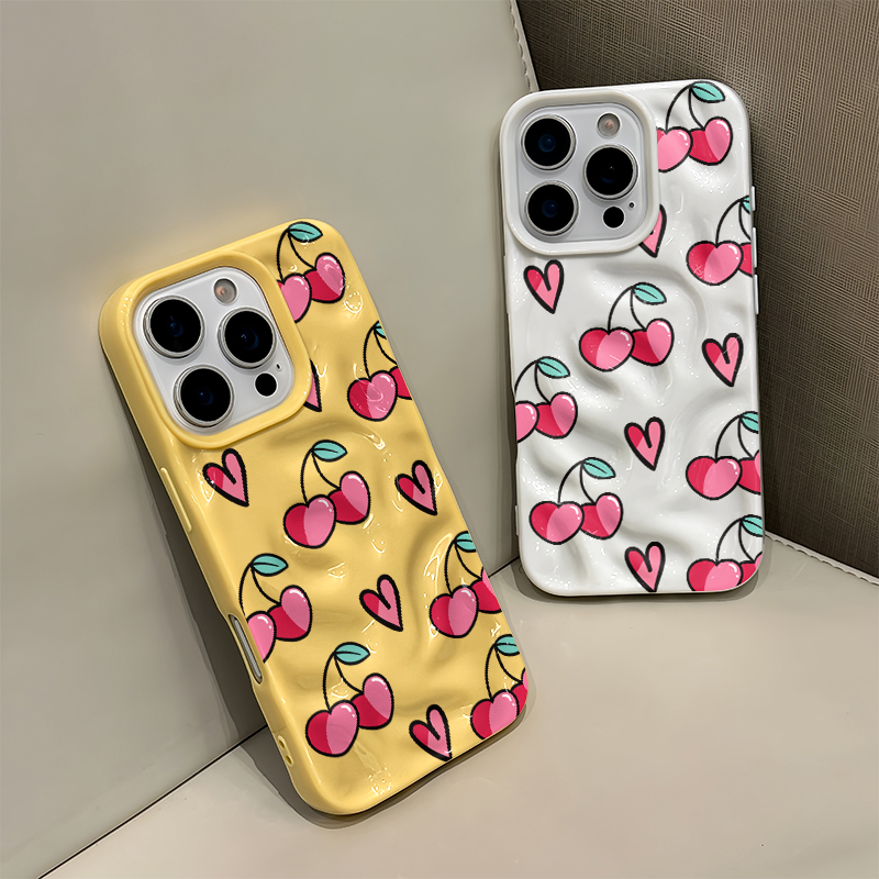Phone Cases Cherry - Love Heart Cherry Soft Phone Case
