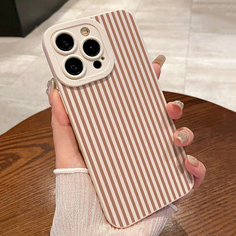 Phone Cases Amazon - Pink Striped Painted Anti-Drop Phone Case