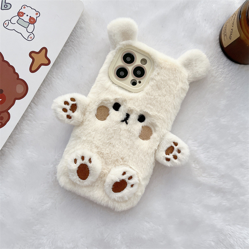 Korean 3D Cartoon Bear Fluffy  - Phone Cases Amazon incelemesi ve fiyatı