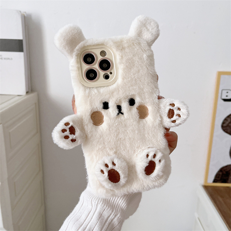 Korean 3D Cartoon Bear Fluffy  - Phone Cases Amazon incelemesi ve fiyatı