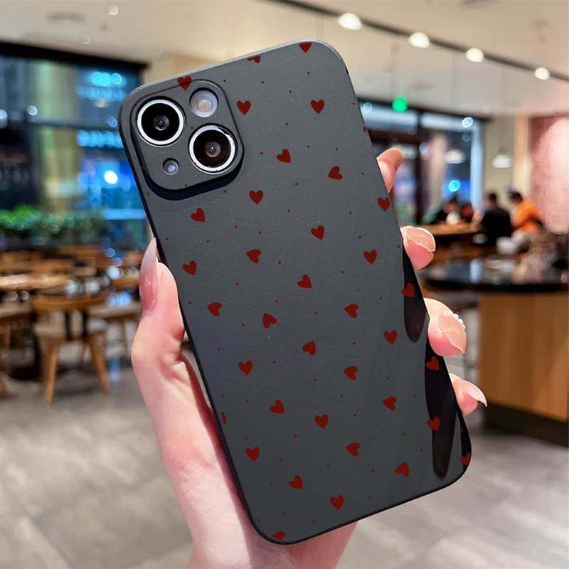 Simple Cute Pink Red Love Hear - Phone Cases Y2K incelemesi ve fiyatı