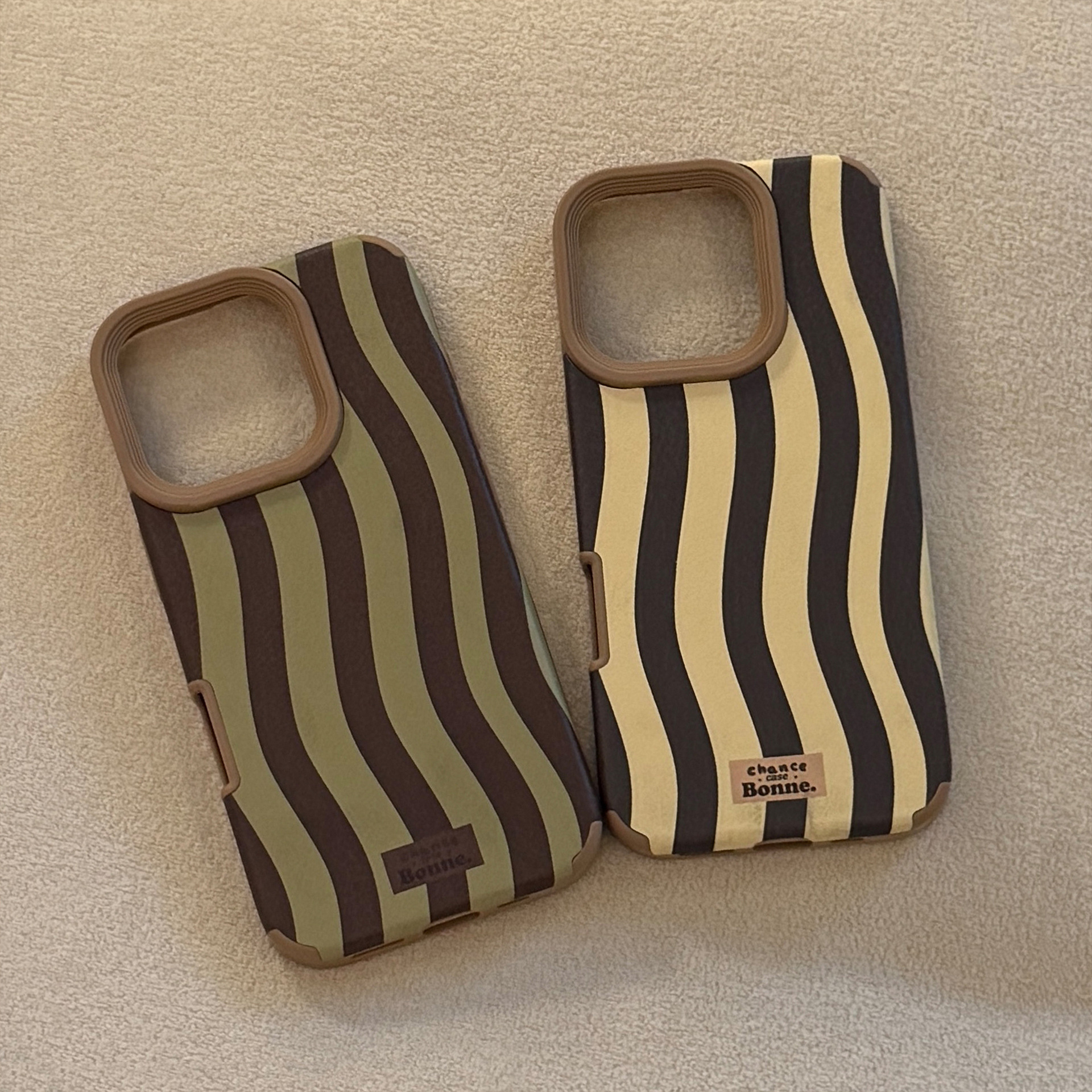 Vintage Wavy Striped Leather T - Phone Cases Leather incelemesi ve fiyatı
