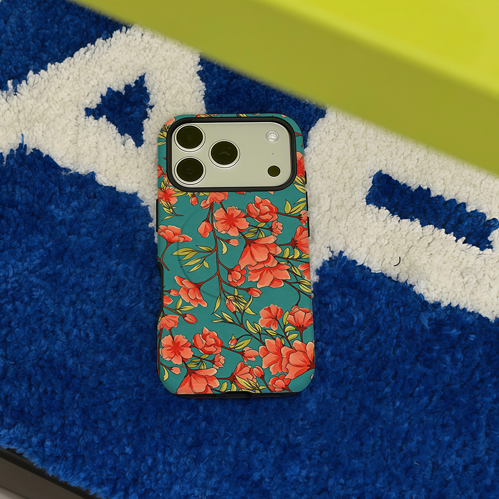 Teal Cherry Blossom Phone Case - Phone Cases Cherry incelemesi ve fiyatı