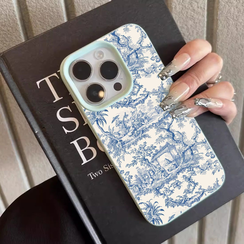 Fashion Blue White Porcelain P - Phone Cases Blue incelemesi ve fiyatı