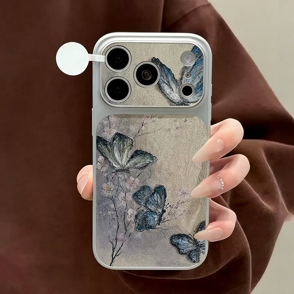 Blue Butterfly PU Leather Phon - Phone Cases Blue incelemesi ve fiyatı