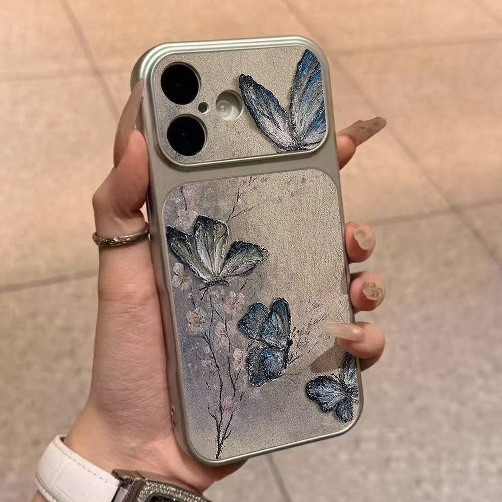 Blue Butterfly PU Leather Phon - Phone Cases Blue incelemesi ve fiyatı
