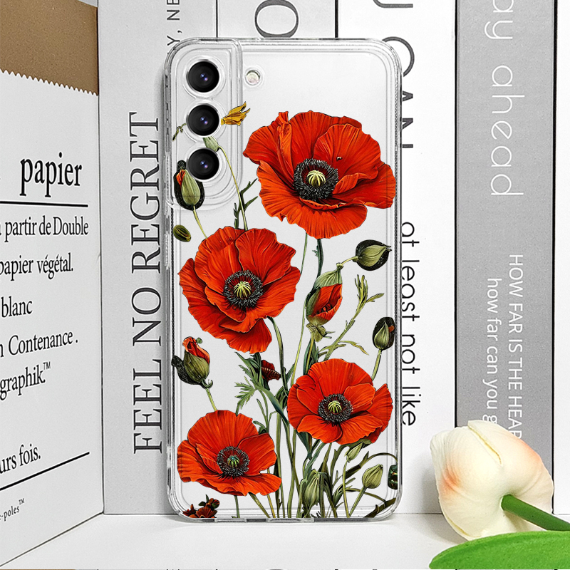 Poppy Flower Bloom Hot Red Flo - Phone Cases Red incelemesi ve fiyatı