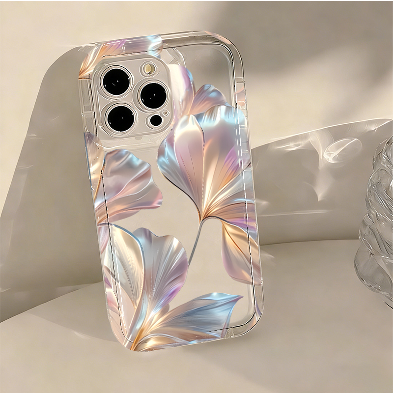 Colorful Metallic Ginkgo Print - Phone Cases Red incelemesi ve fiyatı