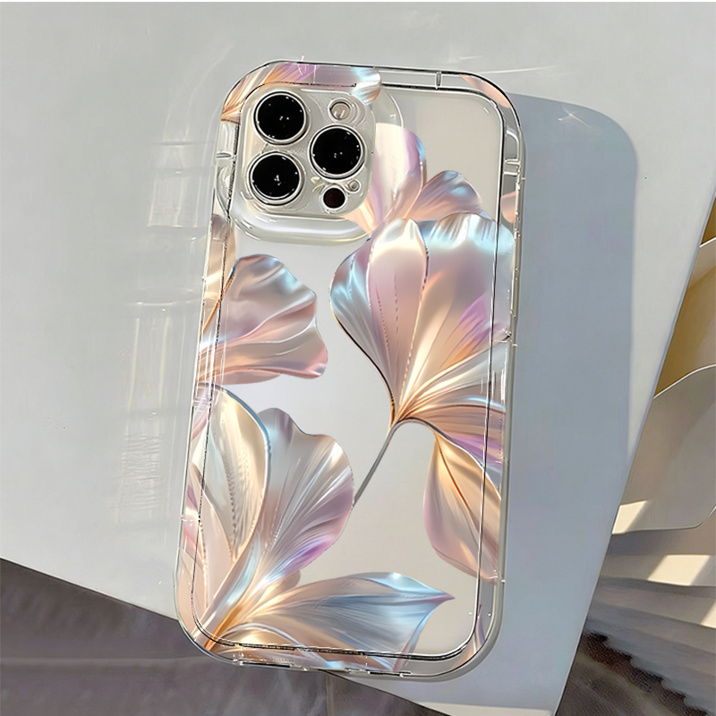 Colorful Metallic Ginkgo Print - Phone Cases Red incelemesi ve fiyatı