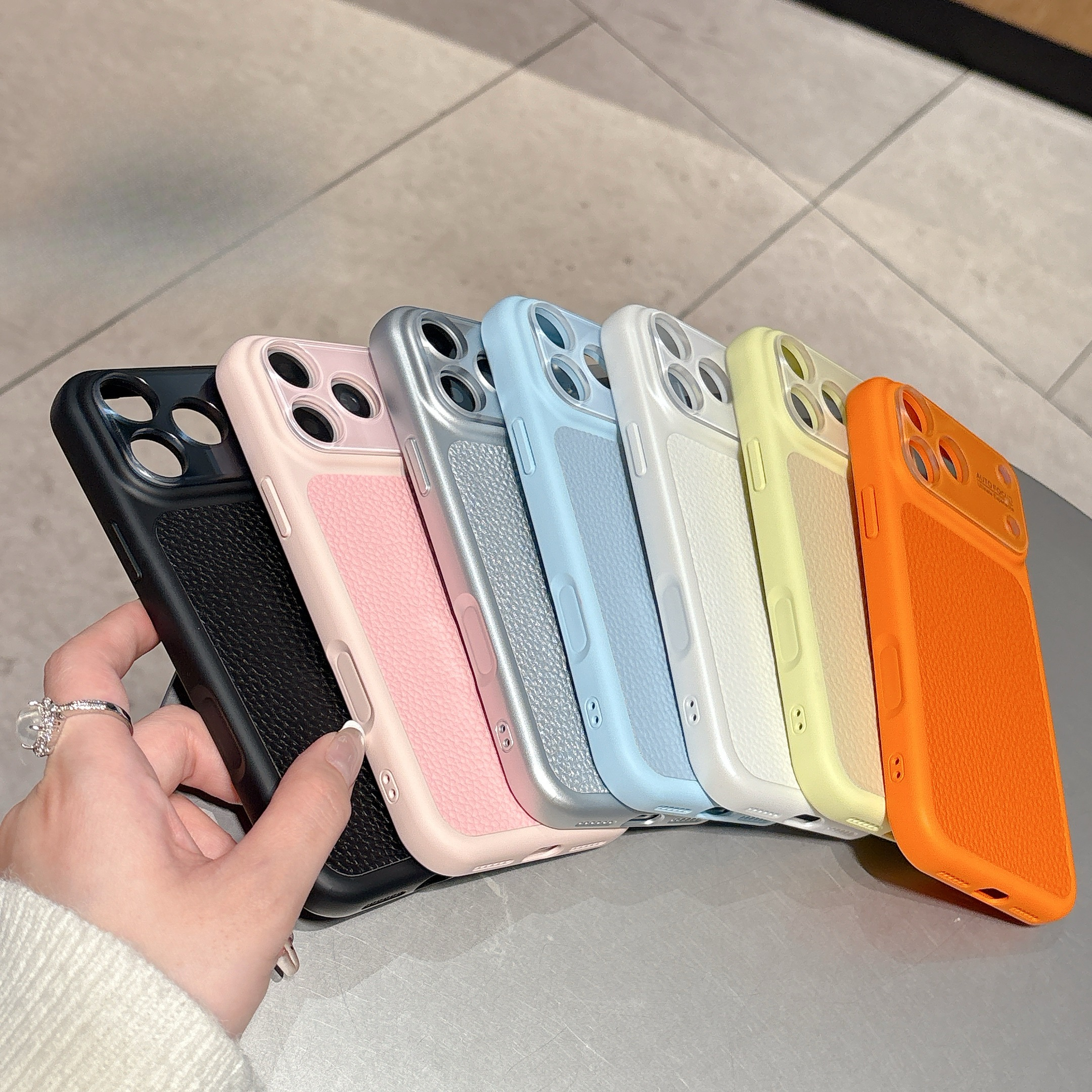 Luxury Lychee Grain Leather Te - Camera Lens Protector incelemesi ve fiyatı