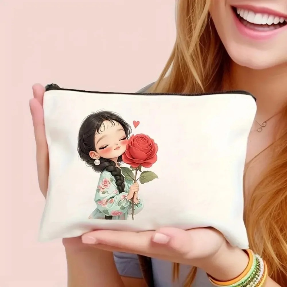 Vintage Chic Makeup Bags Zippe - Cute Cartoon Case incelemesi ve fiyatı