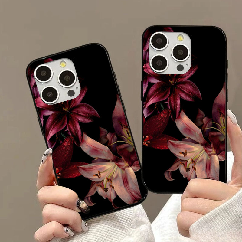 Elegant Red Lily Flower Phone  - Phone Cases Red incelemesi ve fiyatı