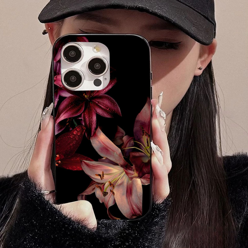 Elegant Red Lily Flower Phone  - Phone Cases Red incelemesi ve fiyatı