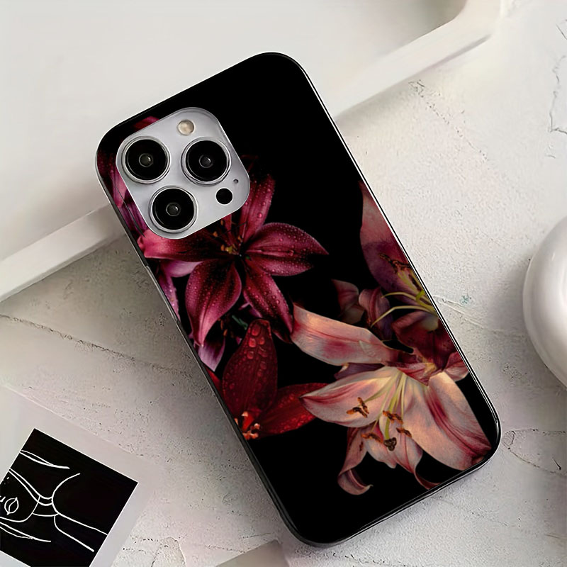 Elegant Red Lily Flower Phone  - Phone Cases Red incelemesi ve fiyatı