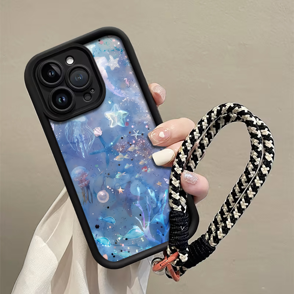 Blue Purple Jellyfish Strap Ro - Phone Cases With Straps incelemesi ve fiyatı
