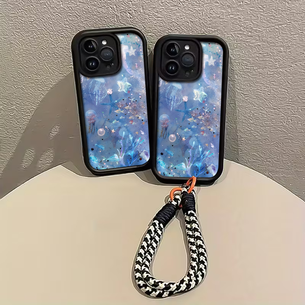 Blue Purple Jellyfish Strap Ro - Phone Cases With Straps incelemesi ve fiyatı