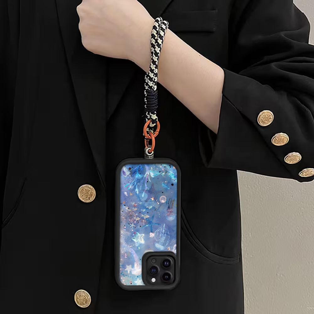 Blue Purple Jellyfish Strap Ro - Phone Cases With Straps incelemesi ve fiyatı