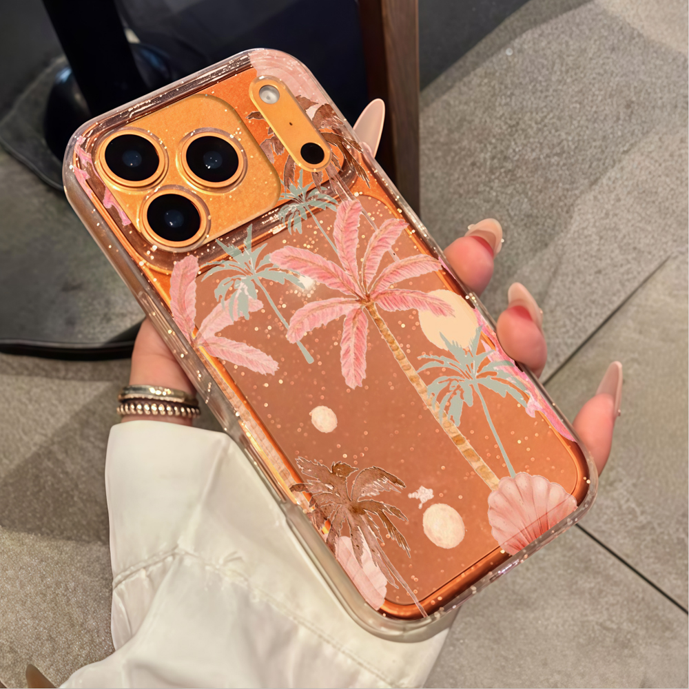 Beach coconut trees Clear Glit - Phone Cases Amazon incelemesi ve fiyatı