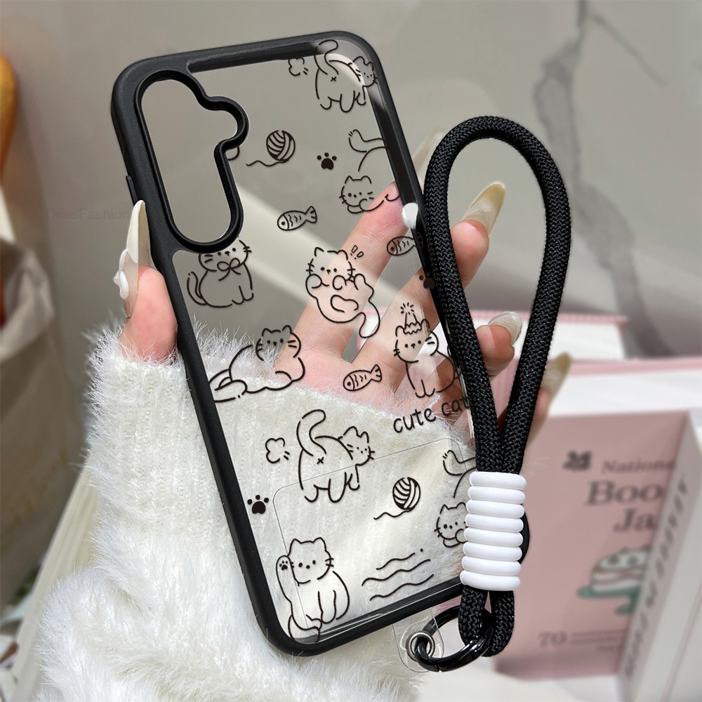 Cartoon Cat Phone Case For Sam - Phone Cases With Straps incelemesi ve fiyatı