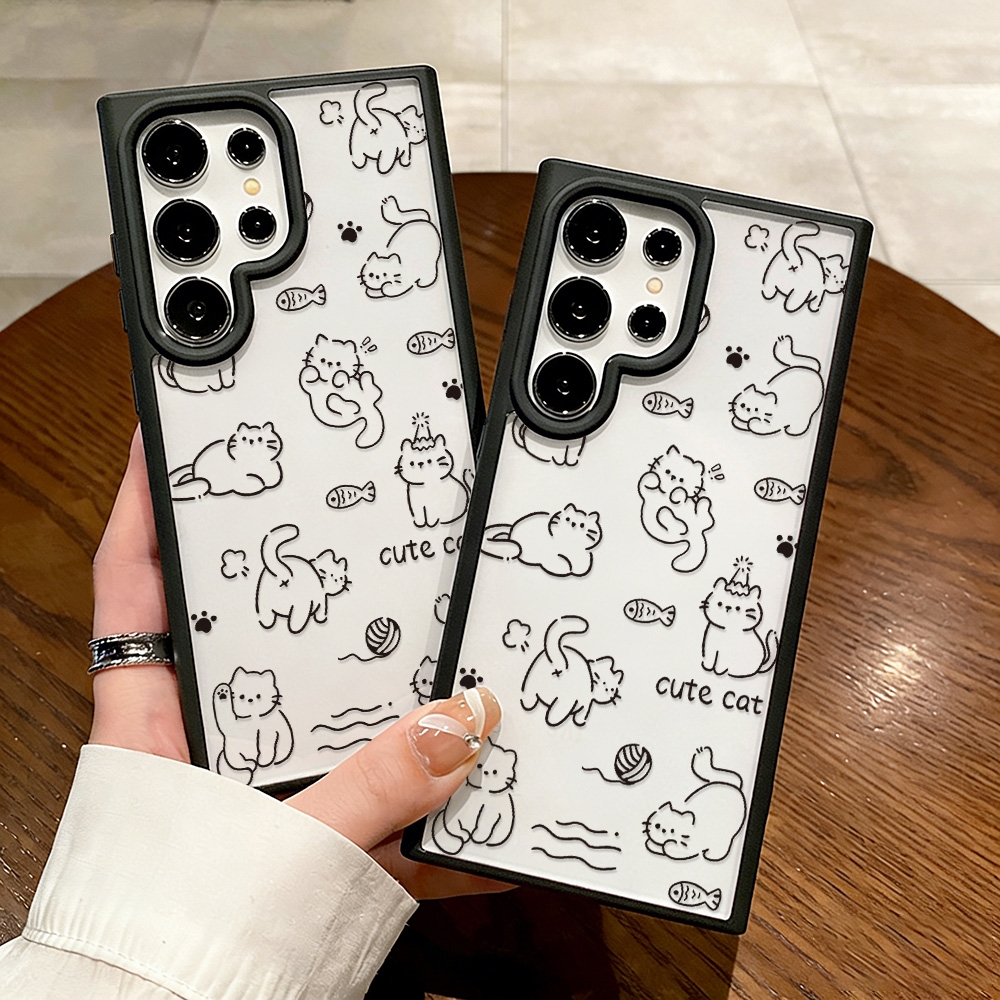 Cartoon Cat Phone Case For Sam - Phone Cases With Straps incelemesi ve fiyatı
