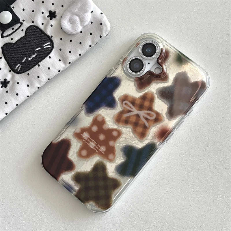Korean Winter Cute Brown Check - Phone Cases Y2K incelemesi ve fiyatı