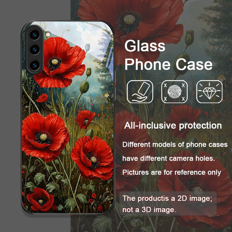 Retro Poppy Flower Bloom Hot R - Phone Cases Red incelemesi ve fiyatı