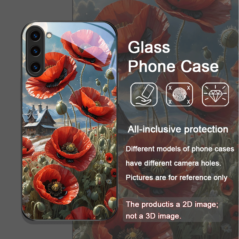 Retro Poppy Flower Bloom Hot R - Phone Cases Red incelemesi ve fiyatı
