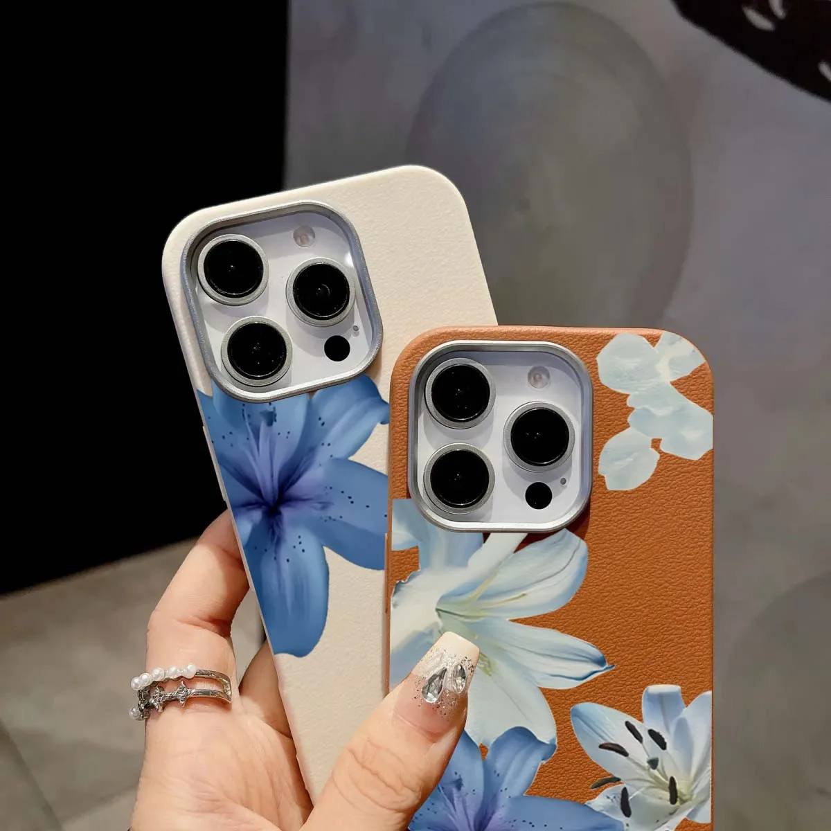 Elegant Blue Lily Fashion Patt - Phone Cases Blue incelemesi ve fiyatı