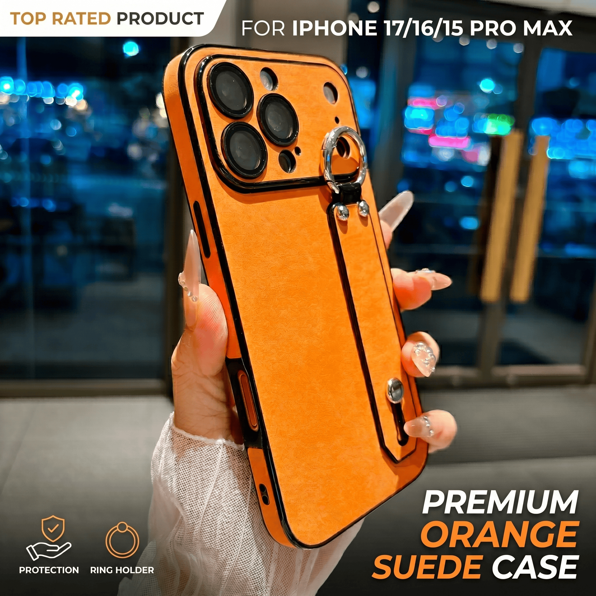 Suede Leather Wrist Strap Hold - Phone Cases With Straps incelemesi ve fiyatı