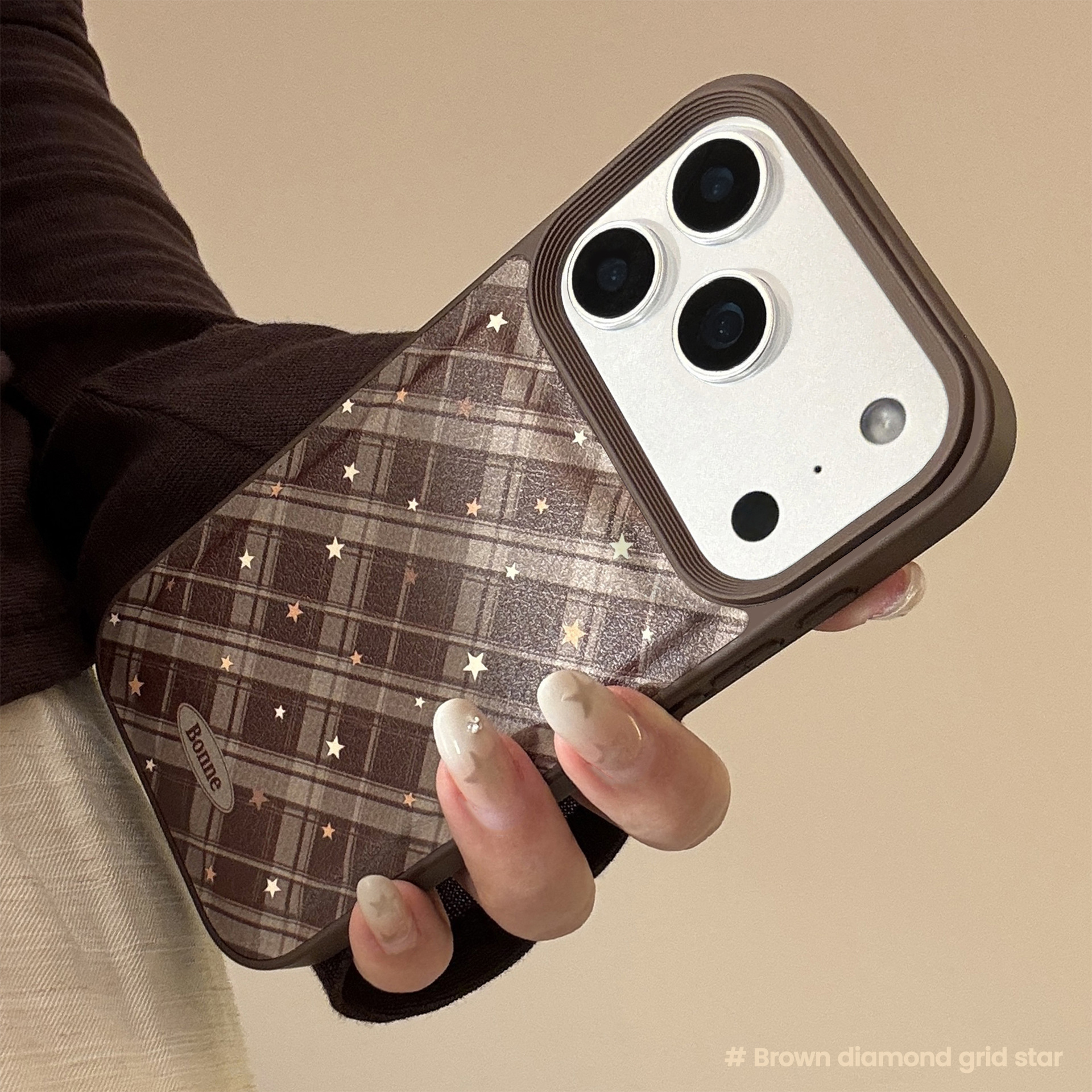 Korean Geometric Checkered Pat - Phone Cases Leather incelemesi ve fiyatı