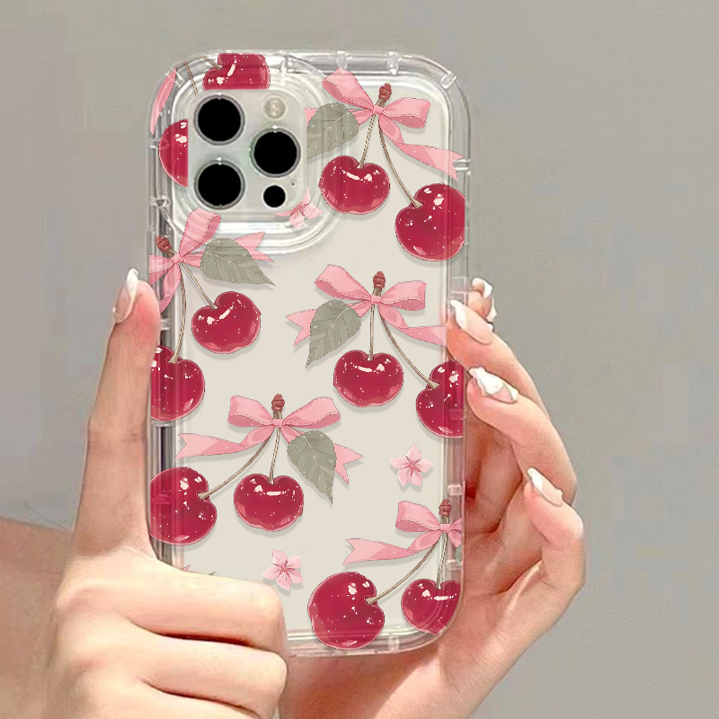 Korean Cute Cherry Bow Phone C - Phone Cases Cherry incelemesi ve fiyatı
