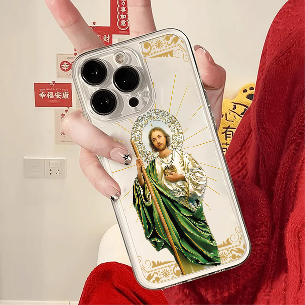 Saint Jesus Print Clear Phone  - Phone Cases Jesus incelemesi ve fiyatı