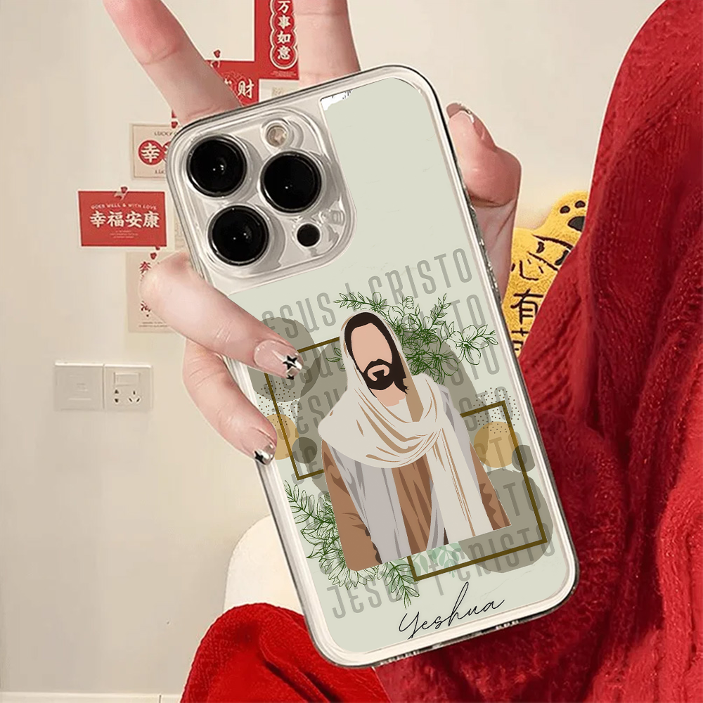 Saint Jesus Print Clear Phone  - Phone Cases Jesus incelemesi ve fiyatı