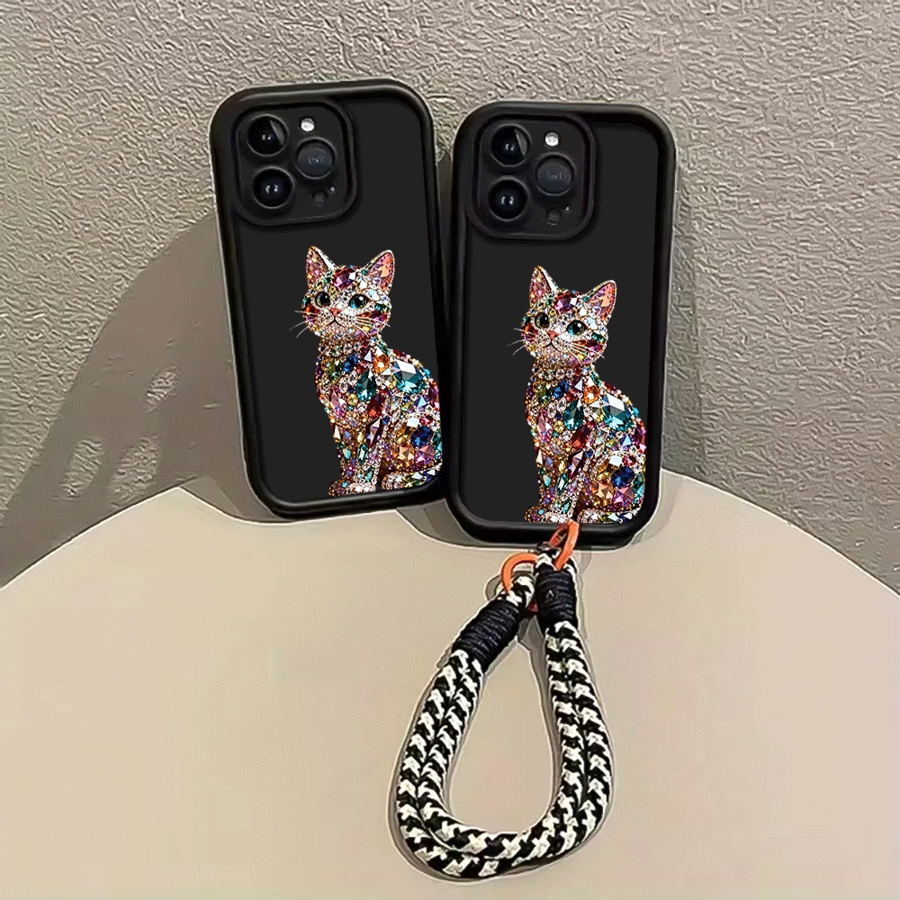 Colorful Diamond Gem Cat Strap - Phone Cases With Straps incelemesi ve fiyatı