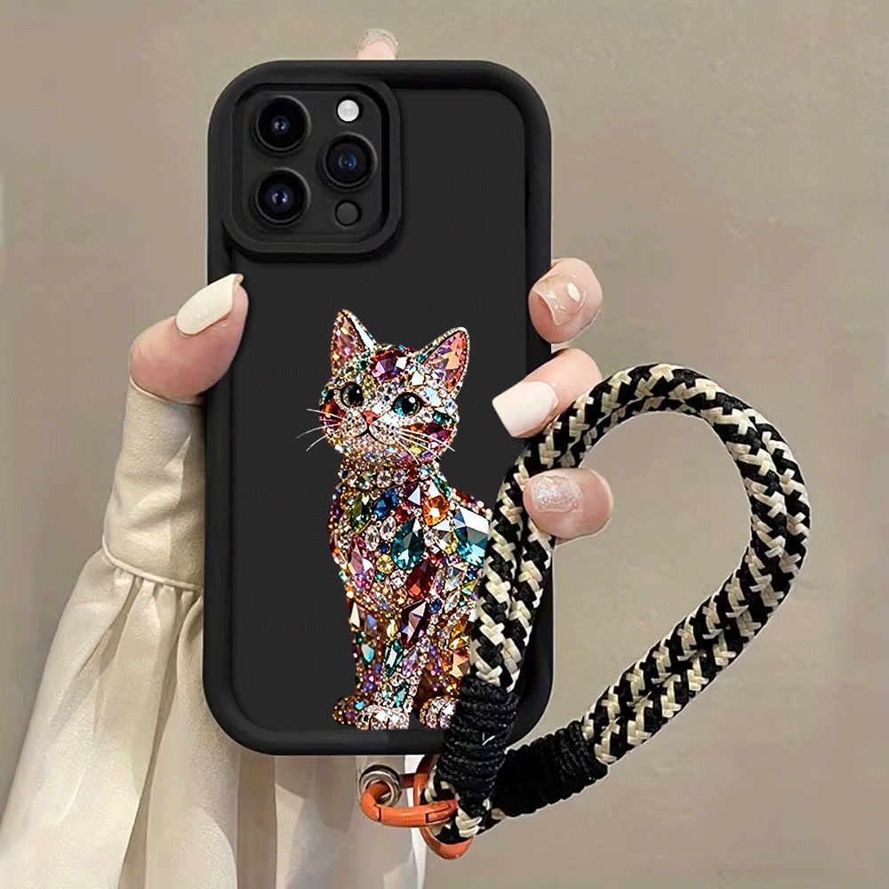 Colorful Diamond Gem Cat Strap - Phone Cases With Straps incelemesi ve fiyatı