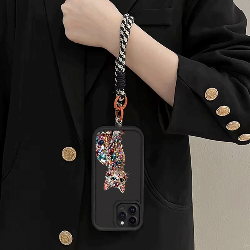 Colorful Diamond Gem Cat Strap - Phone Cases With Straps incelemesi ve fiyatı
