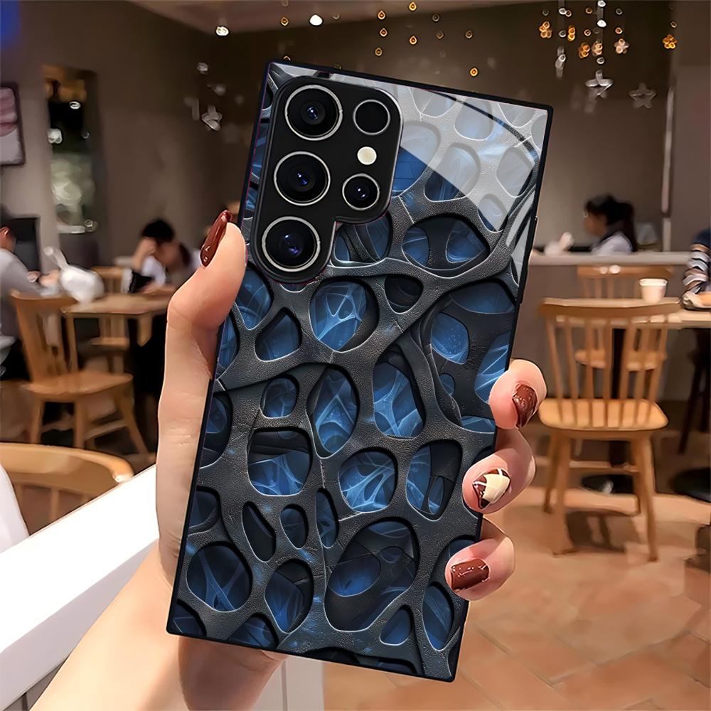 Cool blue honeycomb glass Phon - Phone Cases Blue incelemesi ve fiyatı