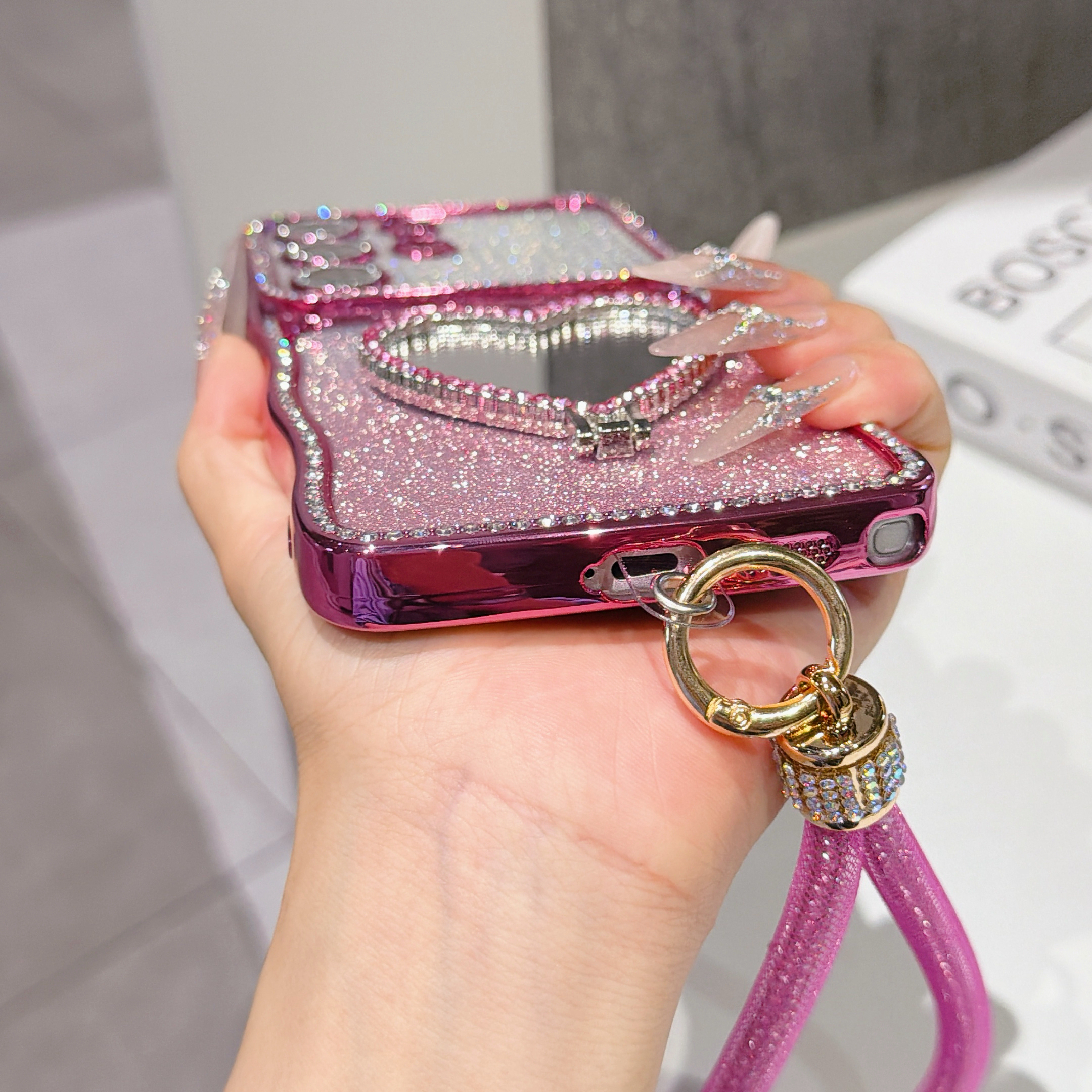 Gradient Glitter Rhinestone Ph - Phone Cases With Straps incelemesi ve fiyatı