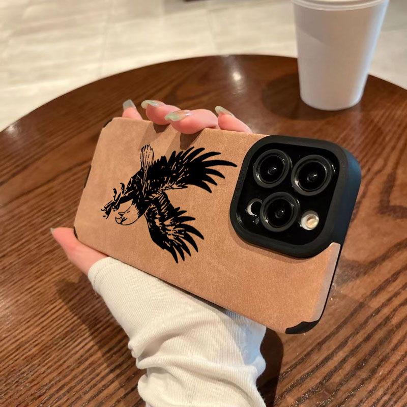 Black Eagle Pattern Leather Si - Phone Cases Leather incelemesi ve fiyatı