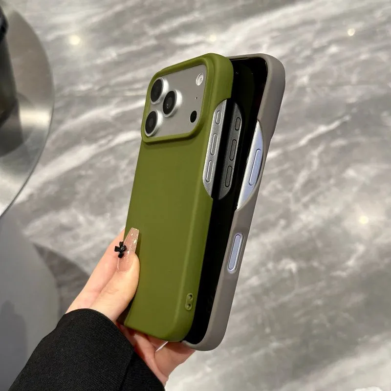 New Matte Solid Color Half Wra - Phone Cases Rugged incelemesi ve fiyatı