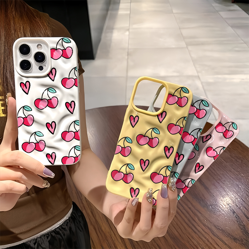Love Heart Cherry Soft Phone C - Phone Cases Cherry incelemesi ve fiyatı