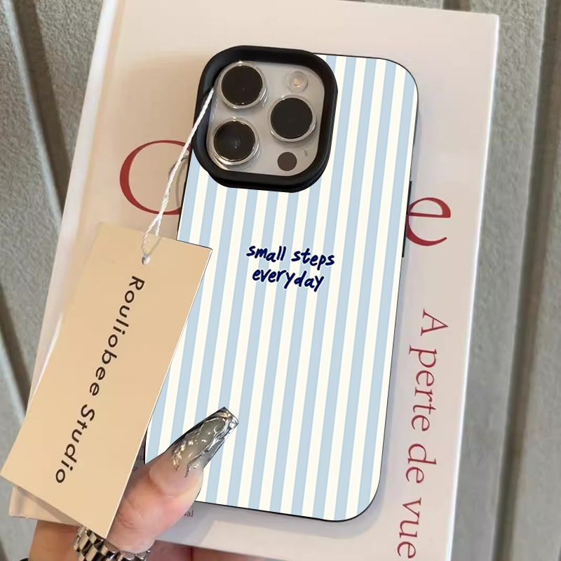 Blue English Blue White Stripe - Phone Cases Blue incelemesi ve fiyatı