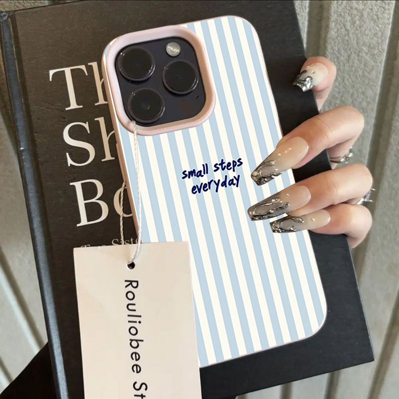 Blue English Blue White Stripe - Phone Cases Blue incelemesi ve fiyatı
